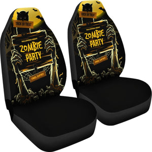 Zombie Party Halloween Car Seat Covers Th55 Universal Fit 215515 - CarInspirations
