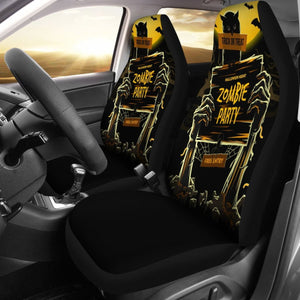 Zombie Party Halloween Car Seat Covers Th55 Universal Fit 215515 - CarInspirations